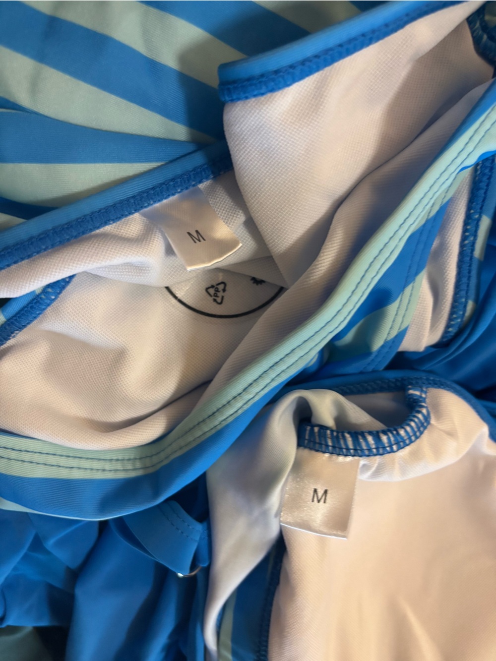 Blue Two-Piece Tankini with Striped Accents NWOT M - Picture 11 of 16